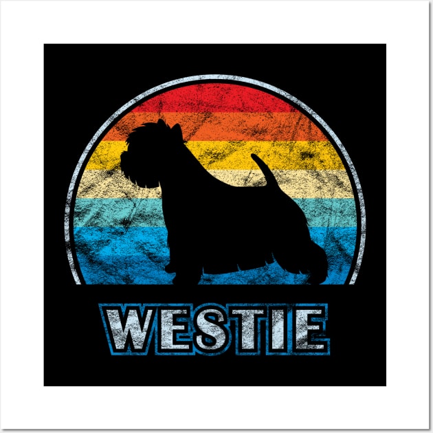 Westie Vintage Design Dog Wall Art by millersye